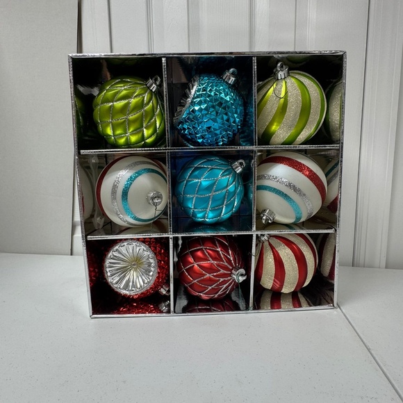 Martha Steward Living 9 piece Set Resistant Ornaments. - Picture 1 of 12